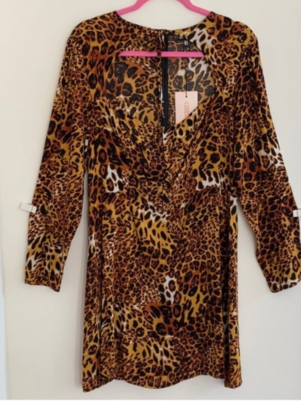 NWT Missguided Leopard Print Corset Bodice w/ Sweetheart Neckline Mini Dress 12